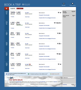 C Delta Booking San Diego to San Juan Puerto Rico