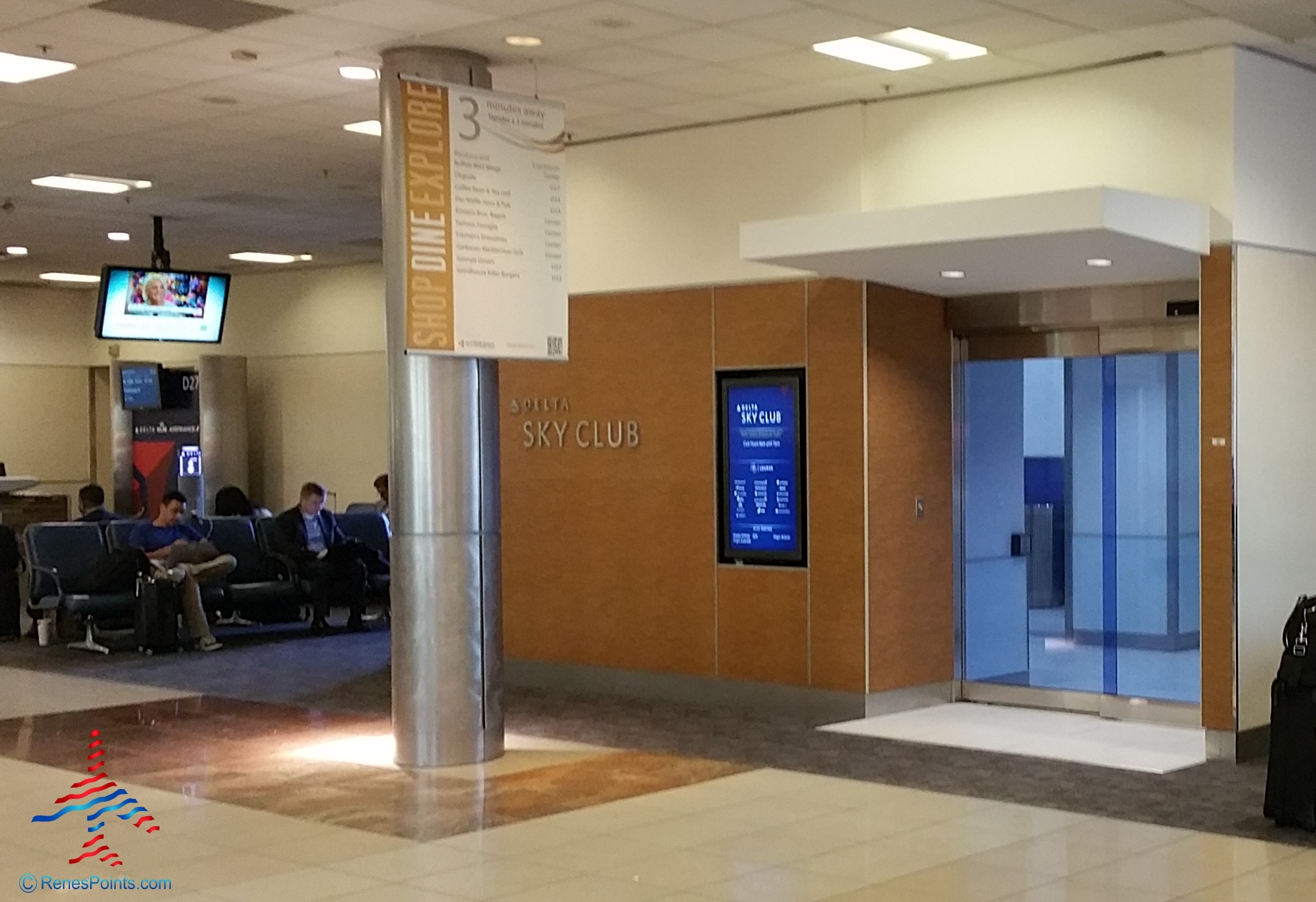 Delta Sky Club Atlanta ATL D concourse near D27 Review by Renes Points