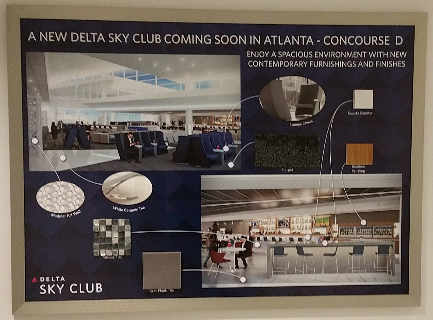 Delta Sky Club Atlanta ATL D concourse near D27 Review by Renes Points