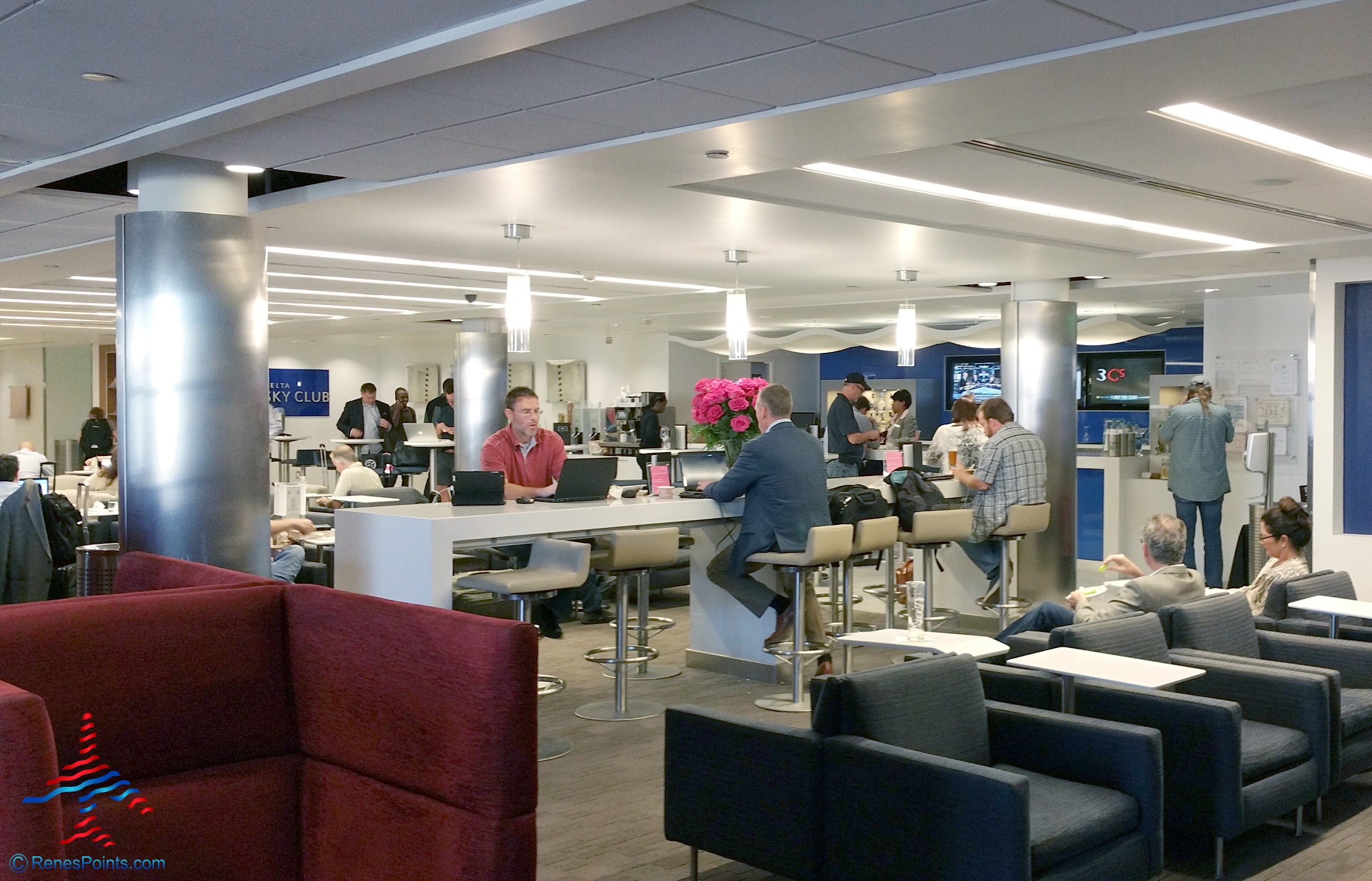 Delta Sky Club Atlanta ATL D concourse near D27 Review by Renes Points