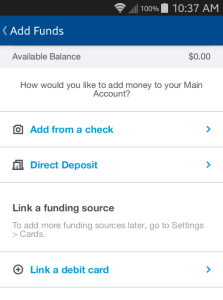 Screenshot of depsit checks from bluebird app