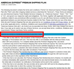 amex free shipping plan