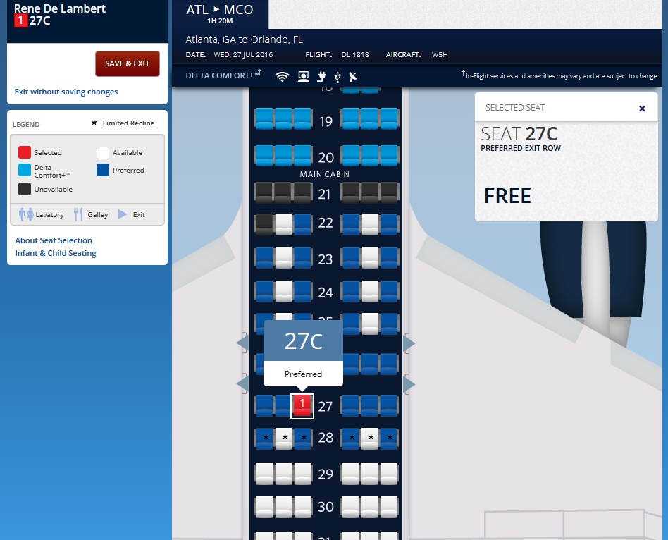 Delta C+ auto-upgrade tech sends Diamond Medallion®s to CENTER SEAT! #KeepDescending