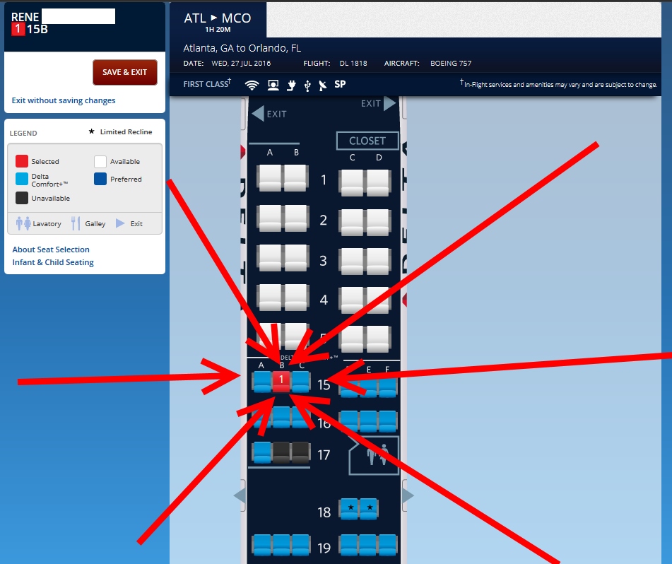 Delta C+ auto-upgrade tech sends Diamond Medallions to CENTER SEAT! #KeepDescending