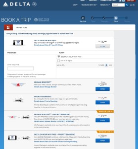 trip extras from delta