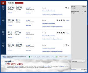 Detroit to Fort Lauderdale First Class Delta December 2015