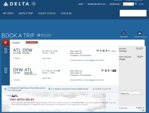 atl to dfw rt delta-com oneday