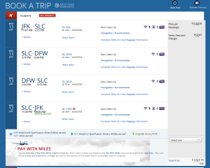 delta-com jfk to dfw via slx 2x late depart
