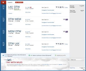 delta-com lax to mem via dtw