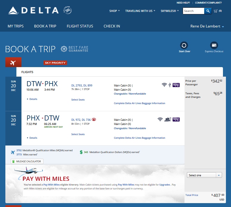 Delta HUB Elite Mileage runs before year end: NYC, ATL, DTW & MSP coach & 1st class