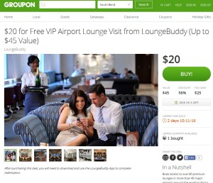 groupon vip airport lounge visit deal