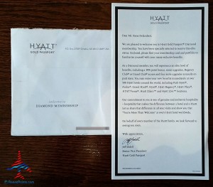 hyatt diamond welcome pack renespoints blog review (1)