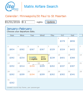 msp to mia via nyc matrix