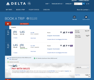 nyc to las 1st class