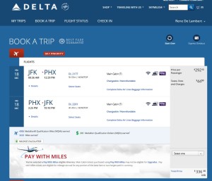 nyc to phx coach 1day rt