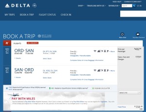 one day ord to san rt 1st class