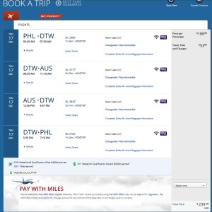 phl to aus day trip