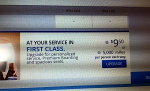 very cheap delta upgrade to 1st class