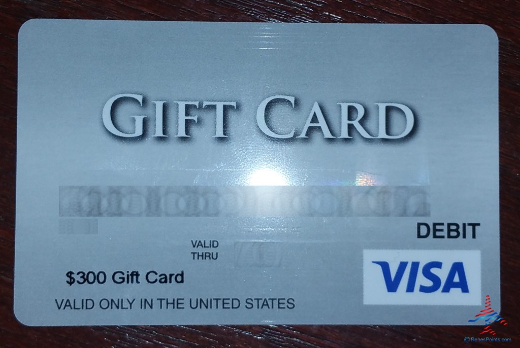 300 visa debit gift card that you can set a pin vdgc Eye of the Flyer