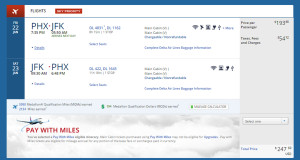 Phoenix to New York (JFK) Delta Booking Weekend
