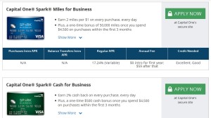 capital one spark cards