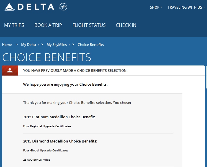 choice benefits from delta Eye of the Flyer