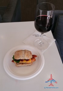delta sky club BBQ chicken and chedar sandwich