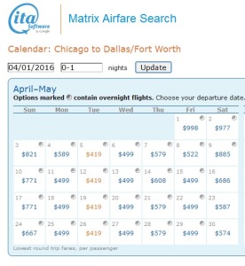 matrix ord to dfw via slc