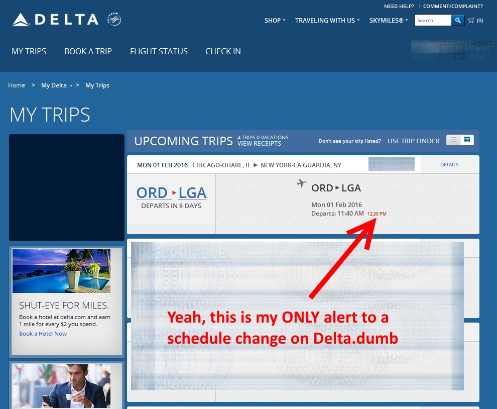 Don’t let a mega snowstorm stop another round of Delta schedule change Saturday from hitting us ☹