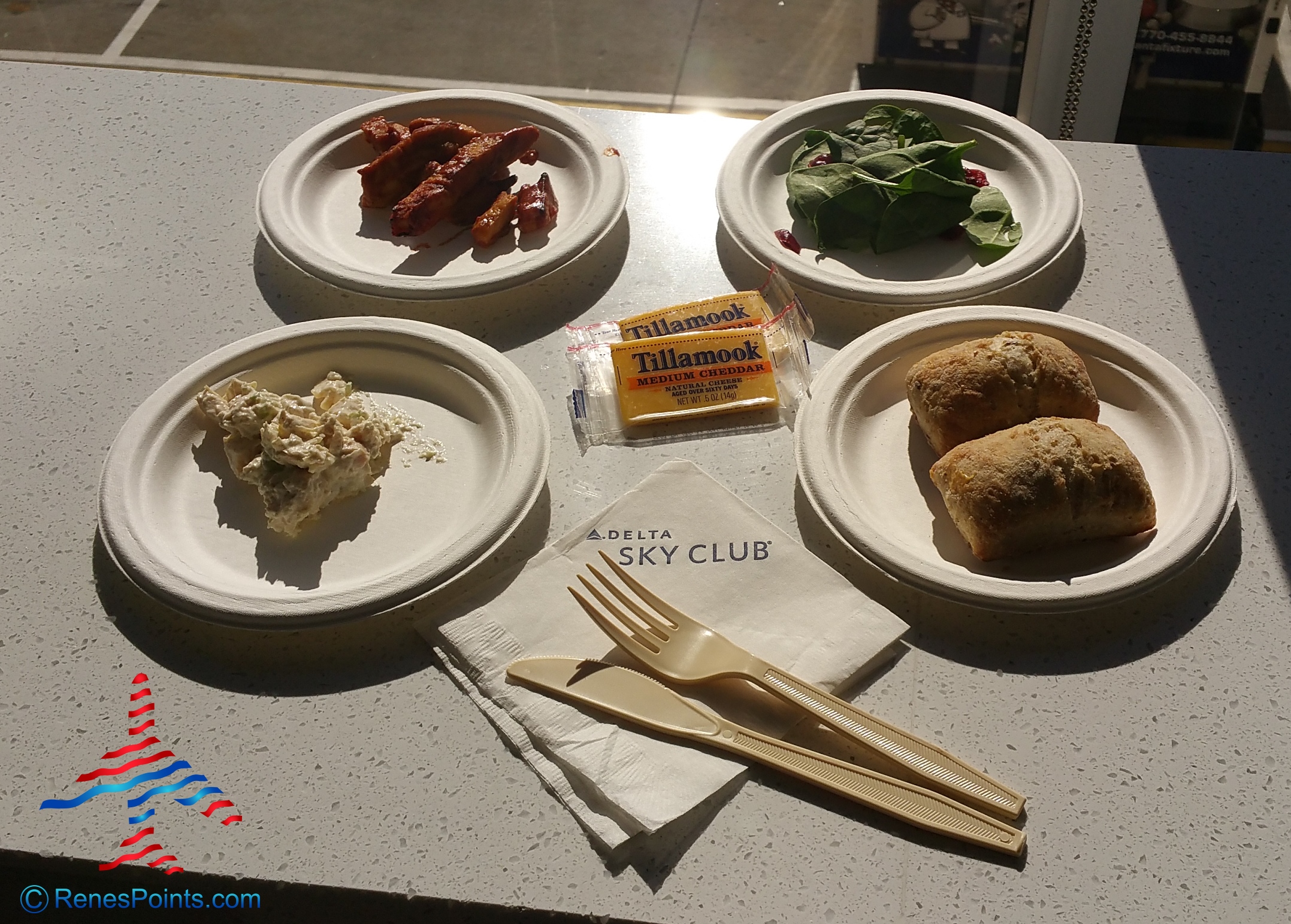 Have you ever tasted the Delta Sky Club BBQ chicken & cheddar sandwich (with spinach & dried cranberries)? Here is how to try one! :-)