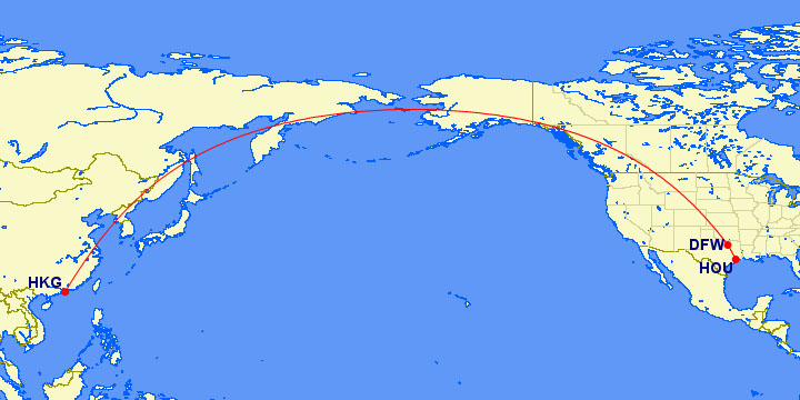 Houston to Hong Kong $589 and 17246 EQMs at 3.4CPM (Potential of 34492) Miles American Airlines Elite Mileage Run