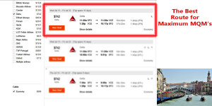 San Francisco to Venice SFO-VCE Delta Air Lines Mega Mileage Run KAYAK