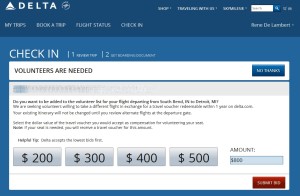 delta bump offer for oversold flight