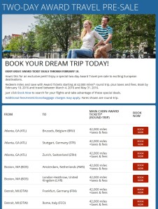 delta two day award travel pre sale
