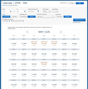 dtw to fra coach in may 2016 award sale delta