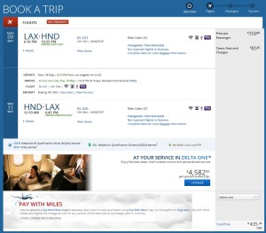 lax to hnd delta-com