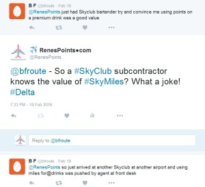 spending skymiles for drinks in sky clubs very bad idea