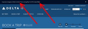 black popup box about delta comfort plus changes 16may16