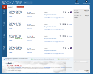 delta-com dfw to sfo good times