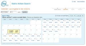 ita lax to dtw to sat rt