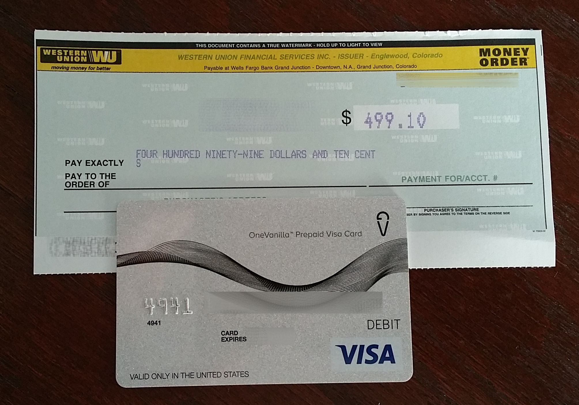 money order from onevanilla debit gift card - Eye of the Flyer.
