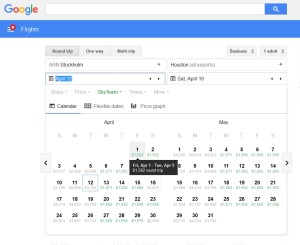 sweden to huston biz cheap