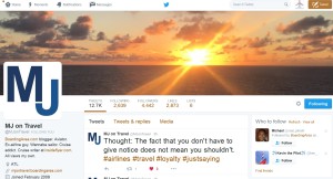 tweet from MJ about alaska