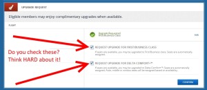 choices for medallion upgrades on your PNR on delta-com