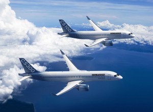 a couple of airplanes flying in the sky