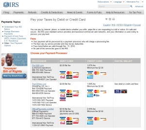 pay your taxes with a credit card to get points