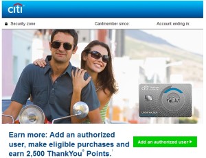 targeted citi thank you points