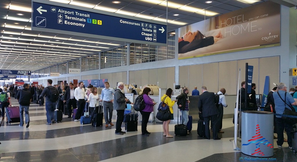 Delta ORD TSA PRE-Check line is long after 5PM on a thursday ...