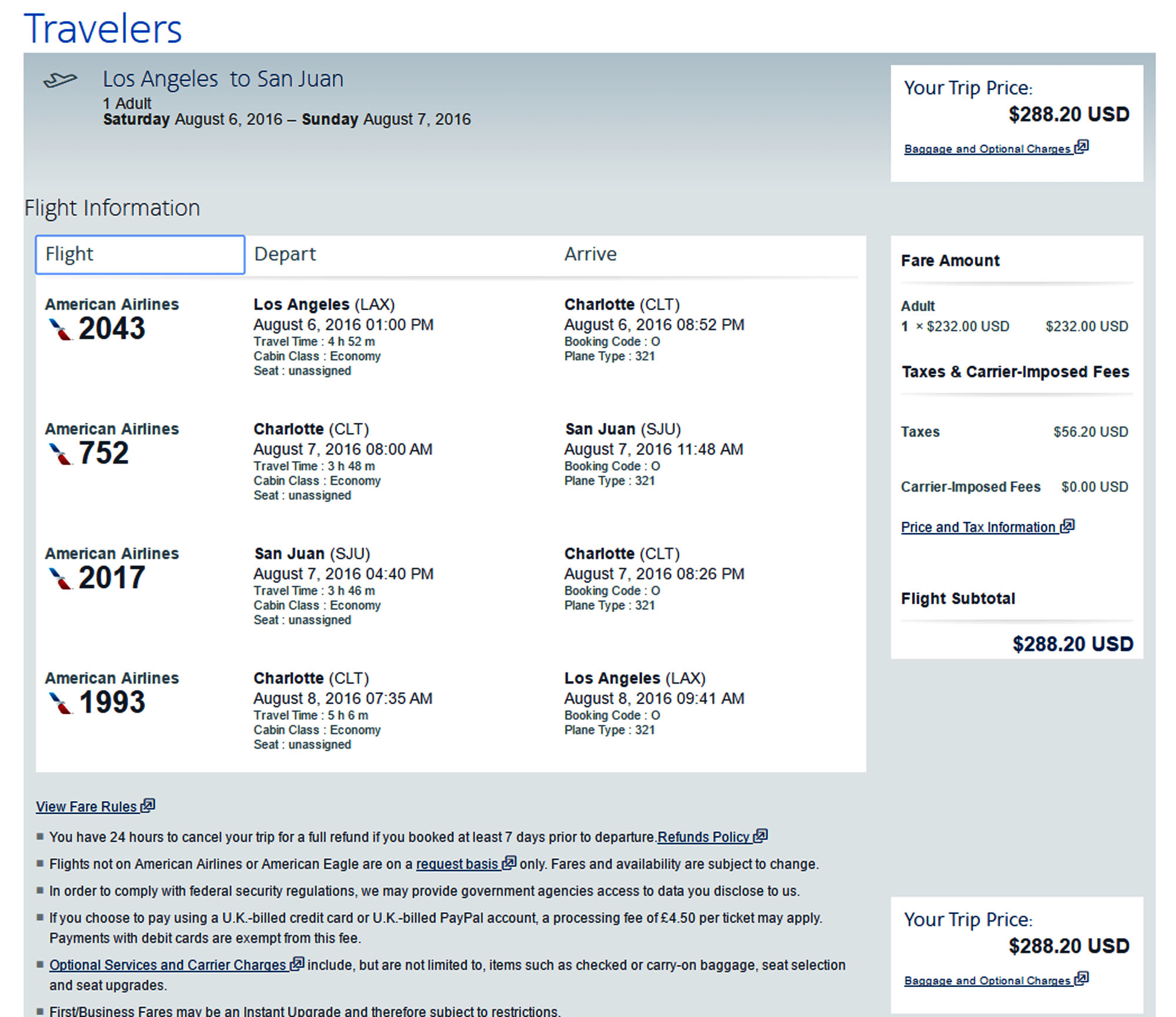 Los Angeles to San Juan American Airlines $289 Summer Sale Elite Mileage Runs Act NOW!
