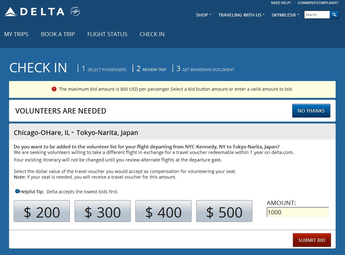 My Delta Million Miler flight – The planning & start of the run to Japan